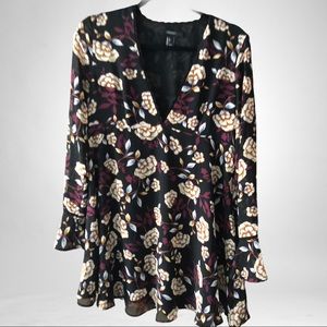 Forever 21 Floral Boho Long Sleeve Dress